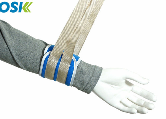 تسمه های نگهدارنده آبی بیمار، طراحی دست بند / دست Soft Limb Restraint Velcro Design